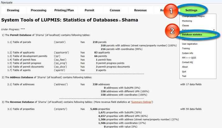 8.9.5 Statistics - LUPMISManual
